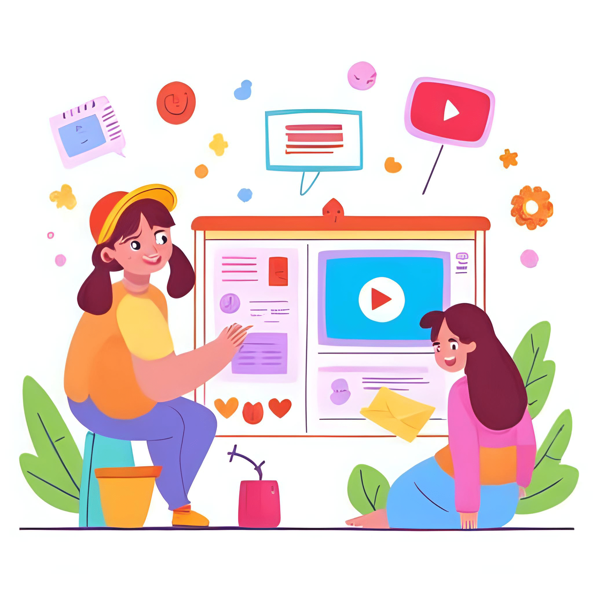 YouTuber is uploading and creating the videos
